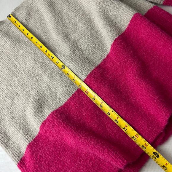 See U Soon Oversized Cardigan Sweater Women Size Medium Colorblock Tan Pink - Picture 6 of 9